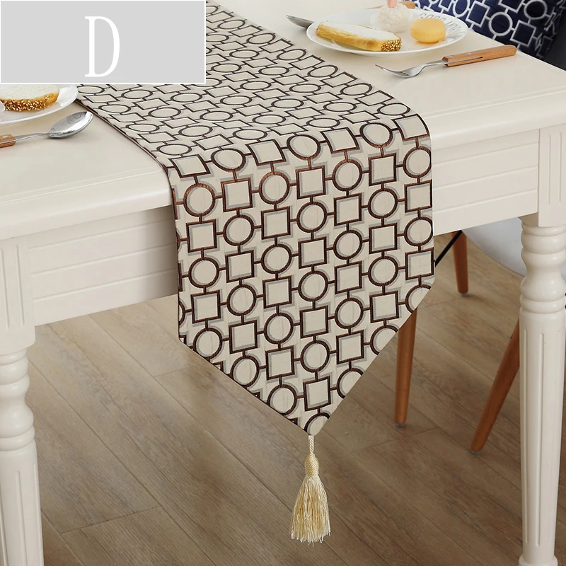 Modern Solid Colour Geometry Table Runner Fabric Wedding Party