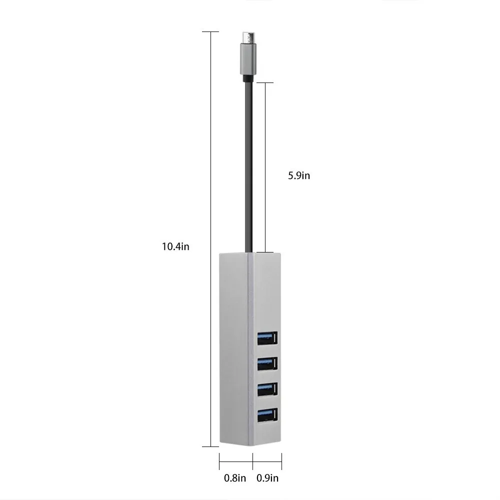 Type C Hub 3.0 USB 4 Ports OTG USB Splitter With Power Interface Super Speed Multi Adapter For PC Laptop Computer Accessoriess