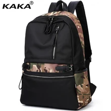 Brand KAKA Korean Style Fashion Men and Women Backpacks Waterproof Nylon School 14 Laptop Backpacks for