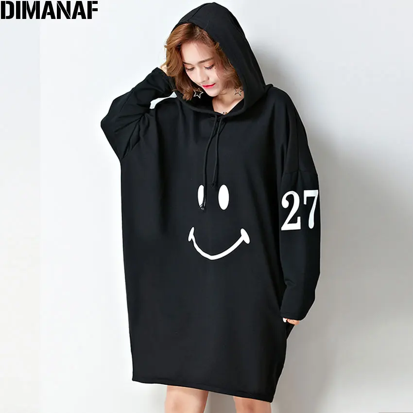 DIMANAF Plus Size Women Hoodies & Sweatshirts Cotton Fashion Autumn