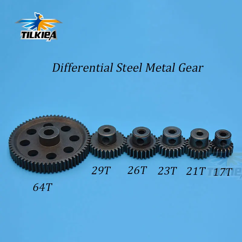 

HSP 94123 & 94111 Differential Steel Metal Gear 17T 21T 26T 29T 64T Pinion for 1/10 RC Car Brushed Brushless Motor