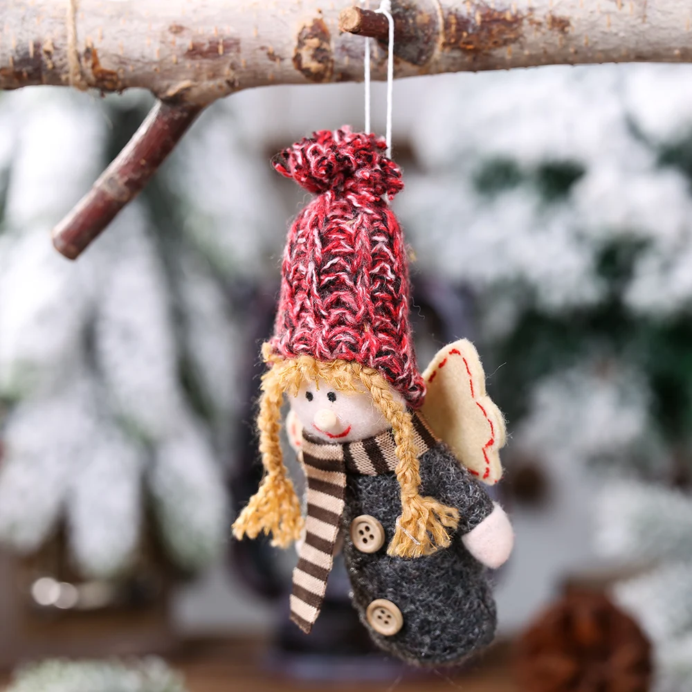 Angel Boy Girl Elf Santa Clause Plush Doll Christmas Tree Decor Hanging Pendant Ornament Christmas Decoration for Home Xmas - Цвет: 7