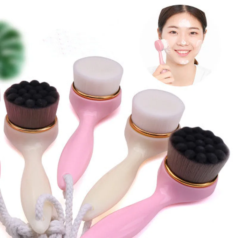 

Facial Care Mild Fiber Oval Brush Makeup Cleansing Washing Brushes Beauty Long Handle Face Deep Makeup Maquiagem Face Clean