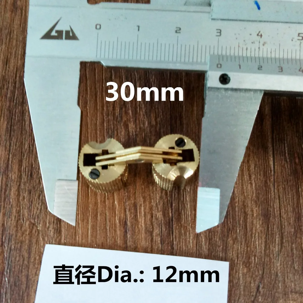 Медный бочонок петли Dia. 8 мм/10 мм/12 мм/14 мм Латунный цилиндрический дверной скрытый шарнир для мебели Невидимый монтажный шарнир
