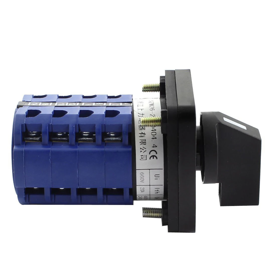 

JFBL SZW26-20/D404.4 660V 20A 3 Position Panel Mounting Select Rotary Cam Changeover Switch