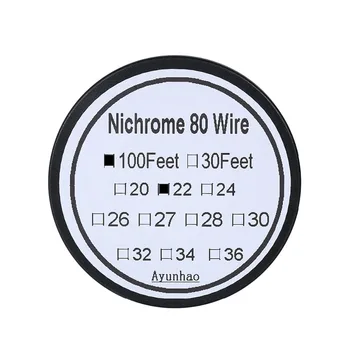 

30m/roll Nichrome 80 wire 22 Gauge AWG Stainless Steel Resistance Wire 0.64 mm Heating Coil Wires for RDA RBA Atomizers