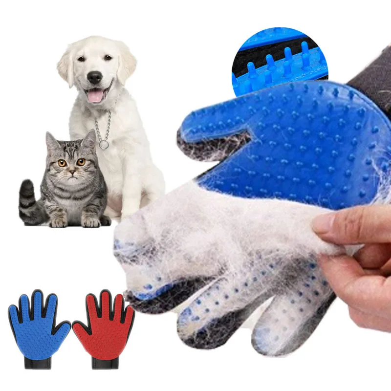Pet Hair Glove Dog Brush Combs for Cats Cleaning Massage Grooming Supplies Glove Deshedding