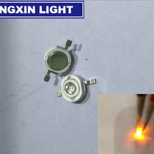 200 шт./лот, 3 Вт, желтый светодиодный светильник, чистый желтый, 590-592nm, 2,2-2,4 В, 50-55 лм, 45 мил