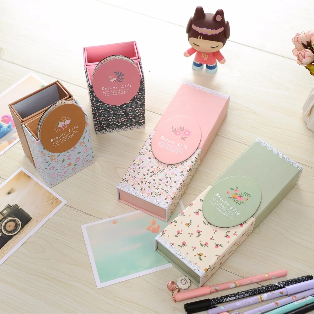 Novelty Beautiful Flowers Floral Pattern Transformable Paper Pencil