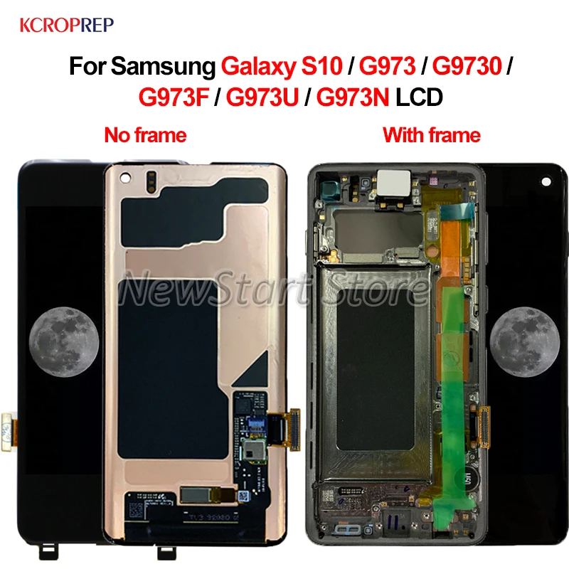 ЖК-дисплей AMOLED для Samsung Galaxy S10 SM-G9730 G973F G973U G973N сенсорный экран дигитайзер в сборе