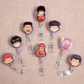 

Cartoon Boy Basketball Sports Retractable Creative Badge Reel Student Nurse Exhibition Enfermera Name Card Chest Boy Card Holder