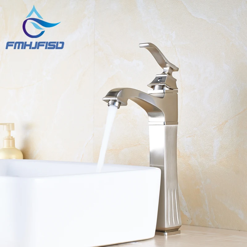 

4 Colors Water Taps Deck Mounted Bathroom Lavatory Sink Mixer Faucet with One Handle