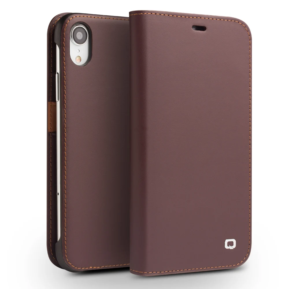 QIALINO Flip Case for iPhone XR Cover Classic Gen II Top