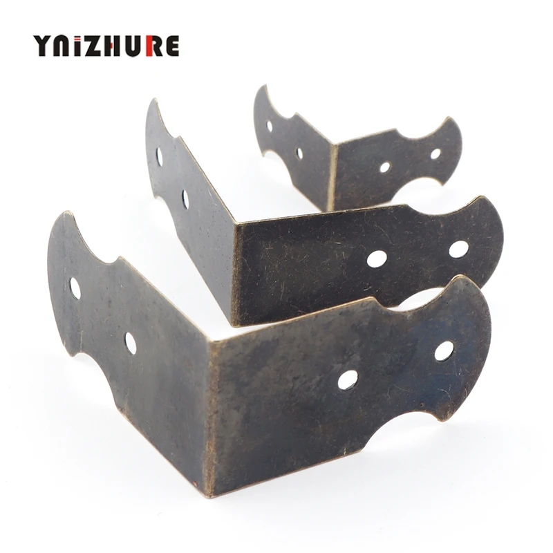 Vintage Luggage Case Box Corner,Flower Corners,Brackets Decorative,Furniture Decoration Box Corner,Bronze Tone,50Pcs