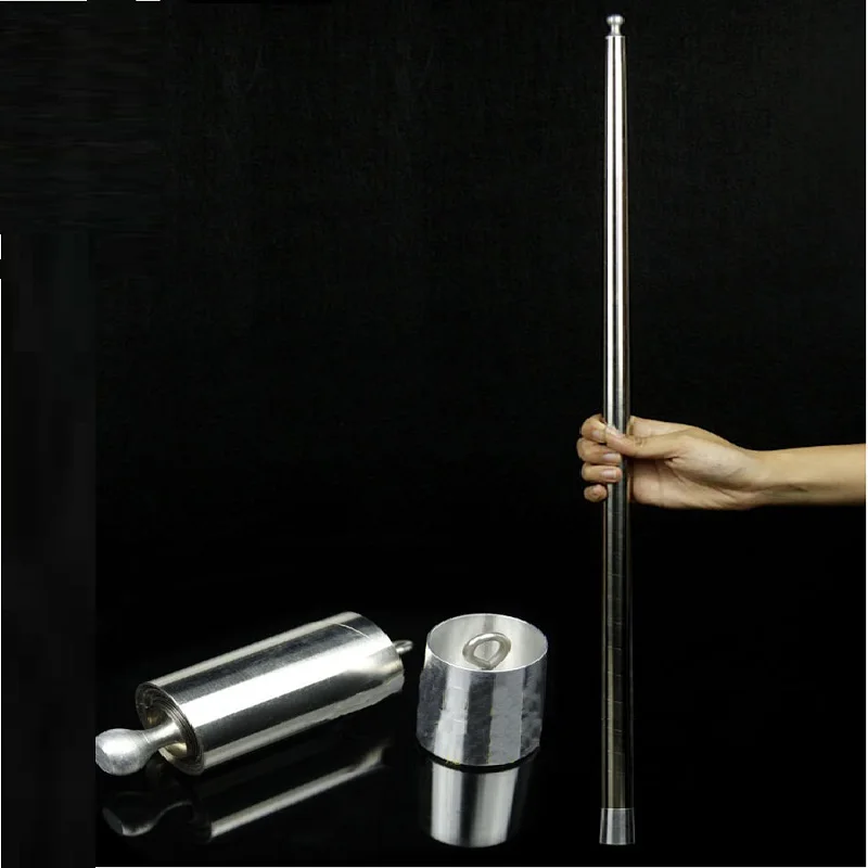 Vanishing Disappearing Cane To Silk Flower Silver Magic Cane Magic Tricks for Magician Close Up Stage