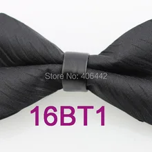 YIBEI Coachella Галстуки смокинг черный галстук-бабочка из жаккардовой ткани в полосочку со стразами бабочки взрослых Регулируемый однотонный галстук-бабочка с готовым узелком Галстуки