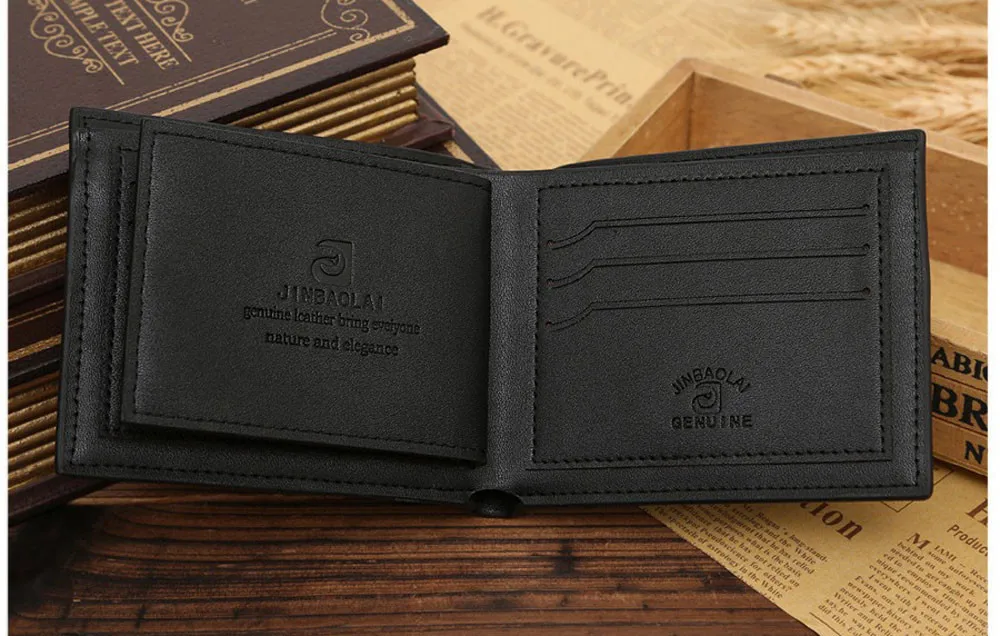 MOLAVE бумажник для мужчин Двойные ПУ кожа кредитница/ID держатель для карт Billfold сумка мини-портмоне бизнес кошелек для мужчин тонкий dec19