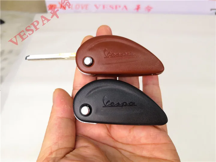 

Foldable key embryo For piaggio vespa GTS GTV LX Primavera 946 Black Brown