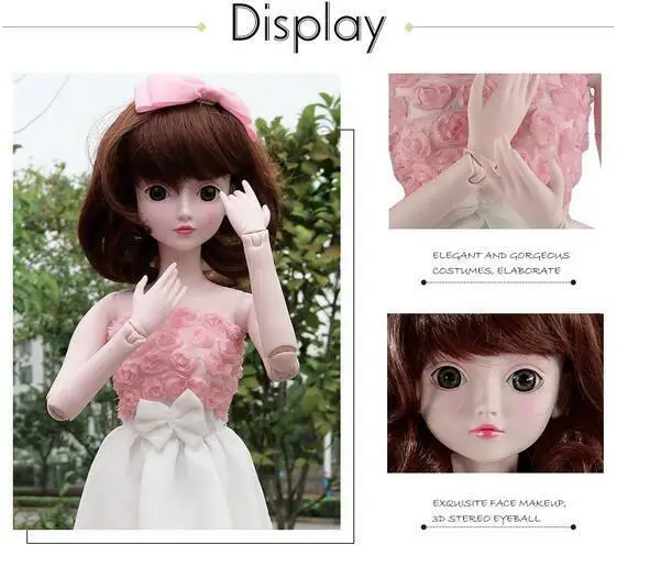 2019 новые куклы с шариками 1/3 BJD куклы женские глаза бесплатно лицо макияж полный комплект одежды подарок на день рождения