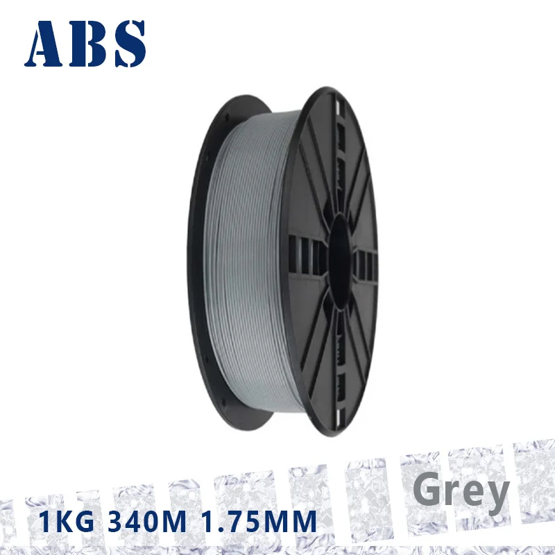 YOUSU filament plastic for 3d printer/ PETG/NYLON/WOOD/CARBON/ 1kg 340m shipping from Moscow - Цвет: Grey ABS 1KG