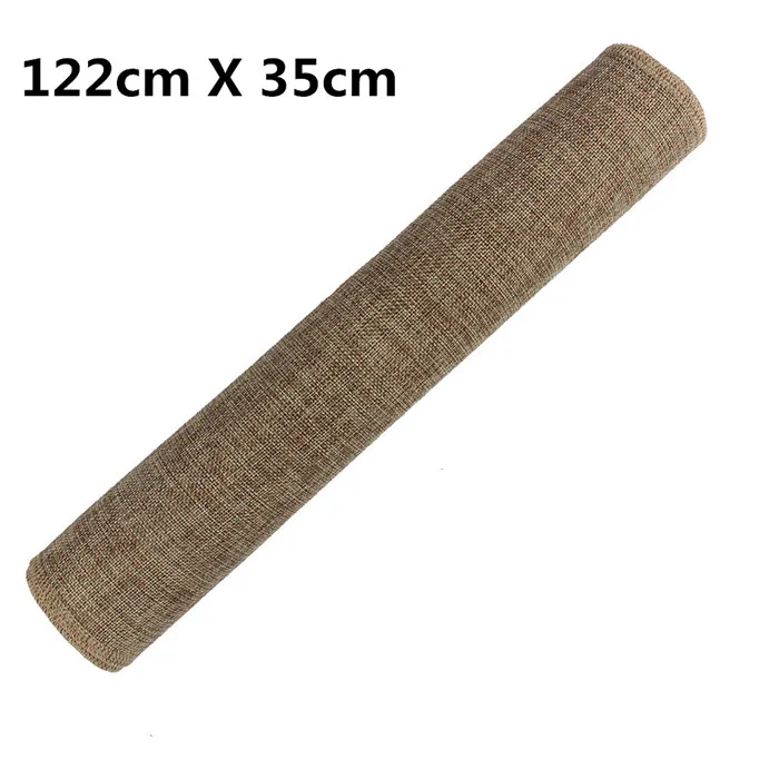 OurWarm Hessian джутовое кружево настольная дорожка натуральный цветок Мешковина скатерть ткань столовая деревенская Свадебная вечеринка украшение стола - Цвет: Фиолетовый