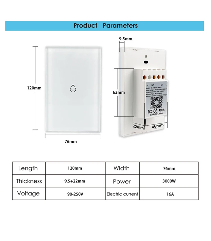 Wifi умный переключатель водонагреватель переключатели голосовое дистанционное управление стандарт США Сенсорная панель таймер уличная работа alexa google home