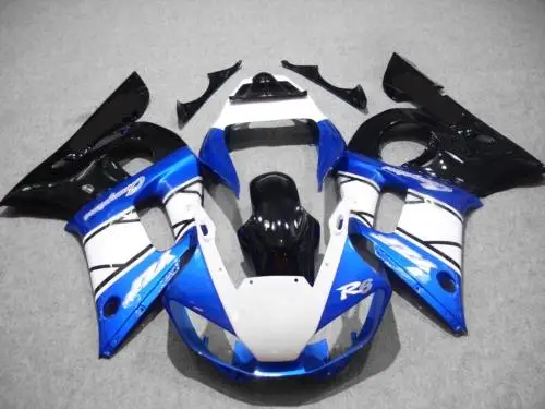 

Motorcycle Fairing kit for YAMAHA YZFR6 98 99 00 01 02 YZF R6 YZF600 1998 2000 2002 ABS white blue Fairings set+7gifts YD21