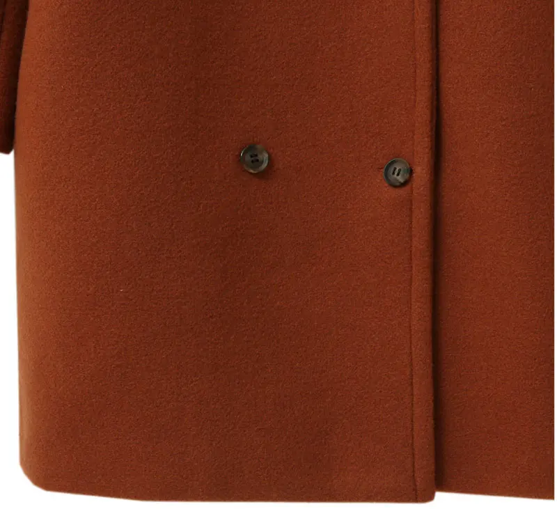 HEE GRAND, Женское шерстяное пальто, осень, отложной воротник, элегантное, OL, Женское пальто, двубортное, Тренч, пальто WWN1205