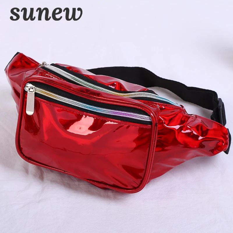 

Luxury Holographic Fanny Pack For Women Waist Bags Bumbag Waistbag Fannypack Borsa Marsupio Donna Waist Pouch Belt Bum Bag K032