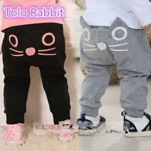 Детские брендовые штаны для маленьких мальчиков и девочек Штаны весна прекрасный кот длинные штаны детские длинные штаны; детские длинные брюки