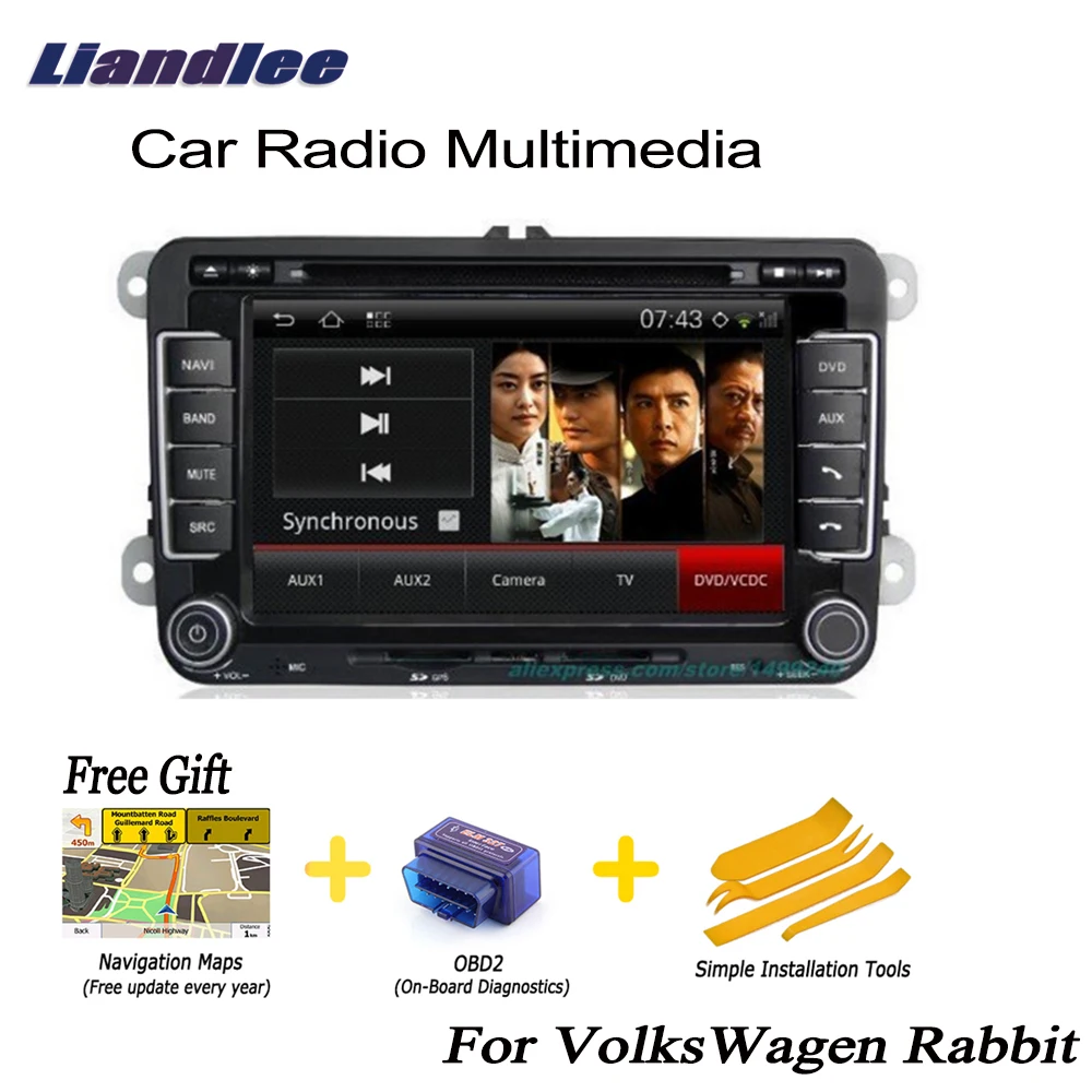 

Liandlee For VolksWagen VW Rabbit 2007~2009 2 din Car Android GPS Android navigation navi maps CD DVD palyer radio Screen OBD2