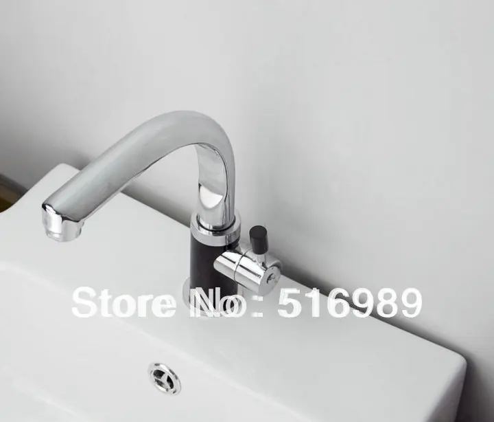 Newly Black Spray Painting Kitchen Swivel Sink Brass Mixer Faucet mak78