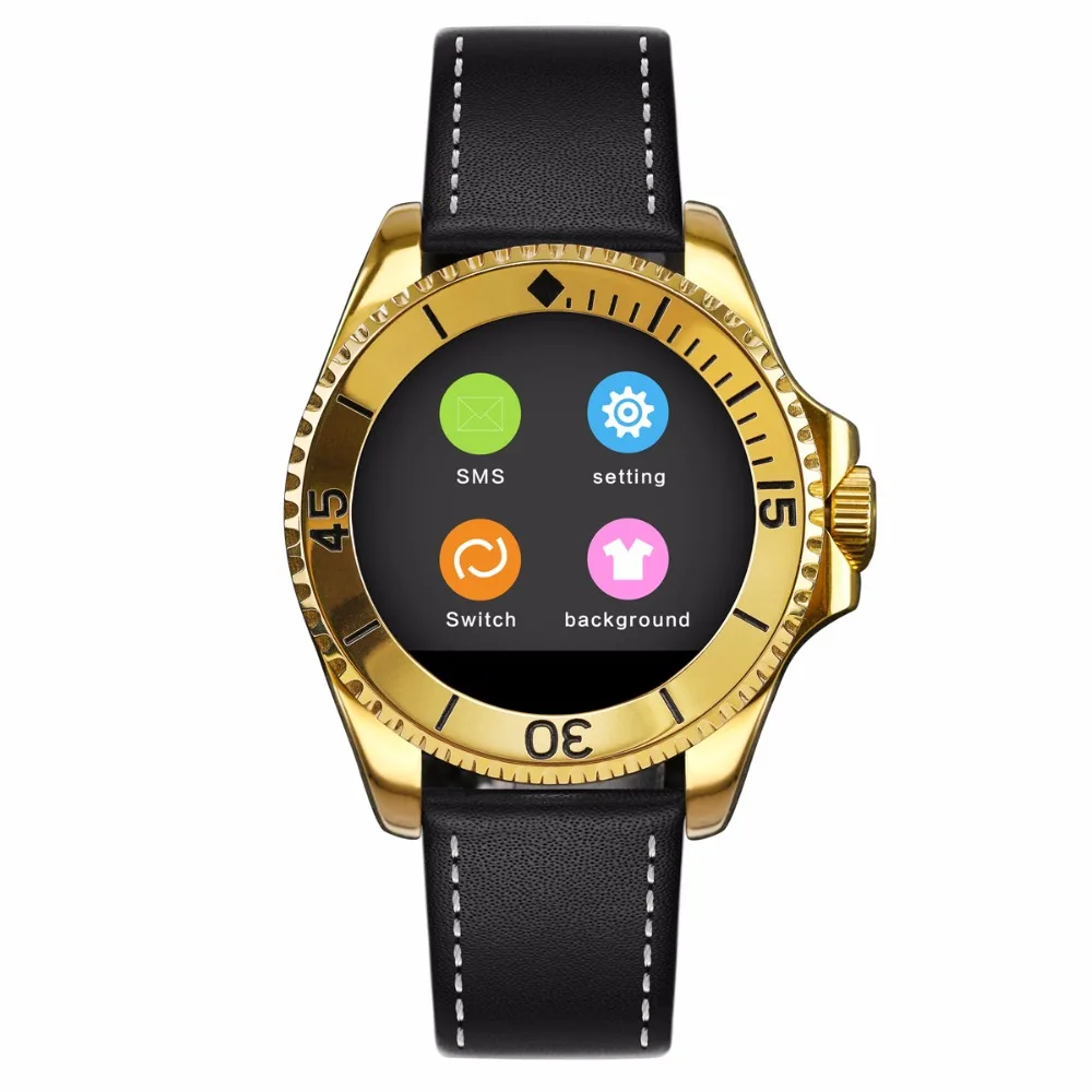BINLUN Smart Watch Bluetooth Touch Screen Leather Straps Watch for iPhone Android font b Smartphone b
