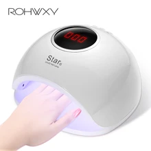 

ROHWXY uv LED lamp for nail dryers solar lamp for manicure 72W smart LCD for all gel nail polish tools