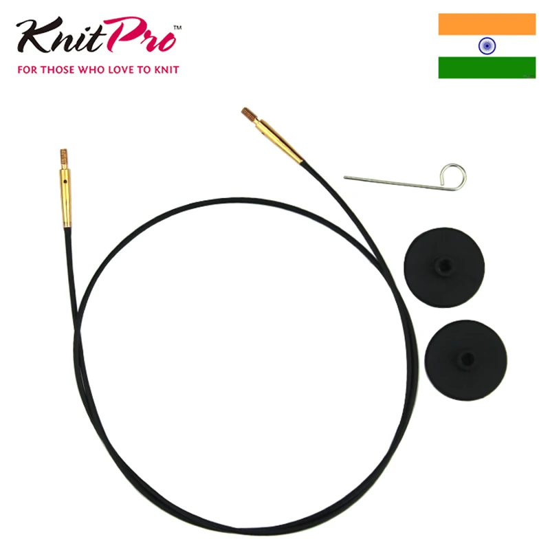 

KnitPro Interchangeable Knitting Needle Cable Black Gold Cables