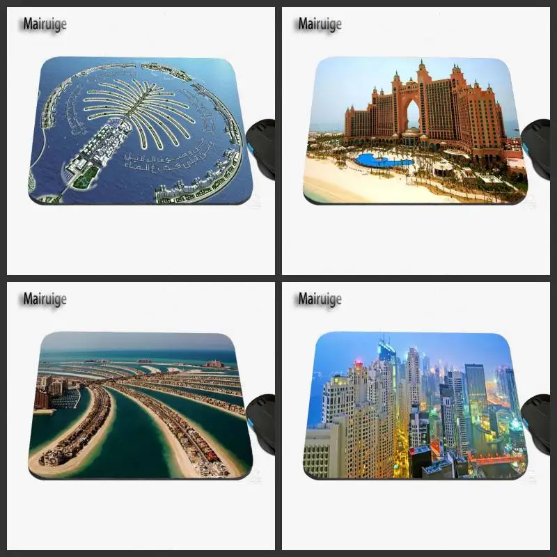 

Hot Style Dubai City Scenery Print Design, the Anti-slide Rectangle Rubber Notebook Computer Game Mouse Mat, Can Be a Gift