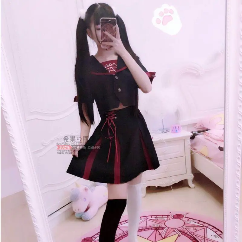

Japanese embroidery short-sleeved JK uniform sailor suit female summer student class service college style suit