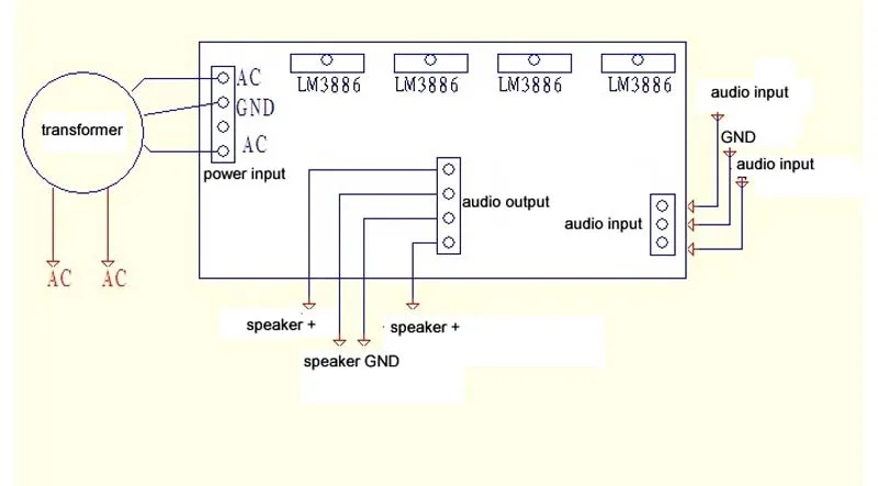 120 W+ 120 W LM3886 двойной параллельный многоцентровое усилитель доска в соответствии с указанным Jeff Rowland G4-008