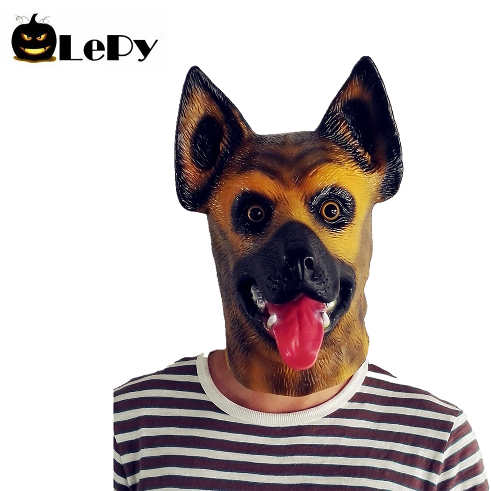 Buy Dog Head Latex Mask Full Face Adult Mask