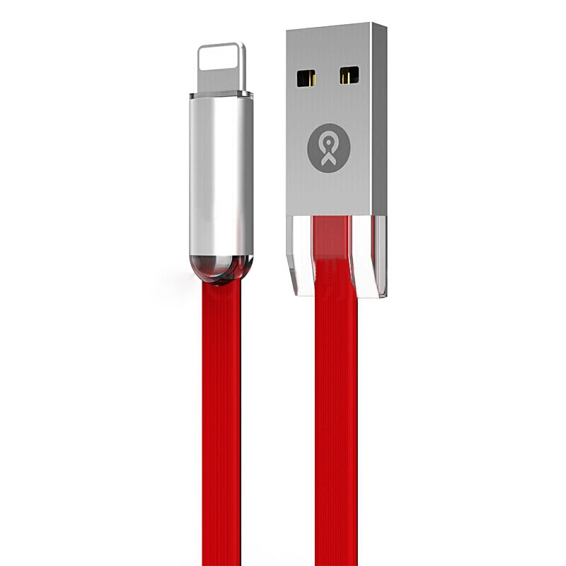 Biaze 120 سنتيمتر LED كابل يو اس بي ل فون XS ماكس XR X 8 7 6 6 S 5 5 S باد الحبل الهاتف المحمول الكابلات سريع كابل شحن Usb كابل بيانات