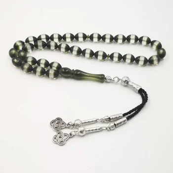 

Muslim Tasbih 33 beads Resin rosary Gift for father tesbih bracelet Islam Accessories Man's Misbaha rosary
