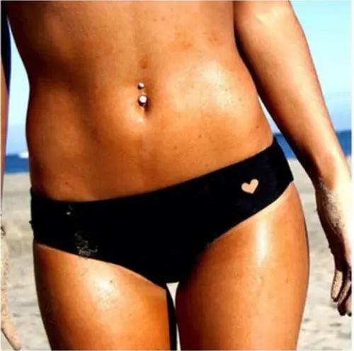 

2018 Sexy Heart Shape Women Bikini Thong Bottom Cheeky T-Back Cut Out Swimwear Swimsuit Bathing
