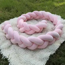Knot Ball Long Striped Ball Pillow Bed Bumper Baby Calm Sleep Doll Room Decoration Newborns Crib