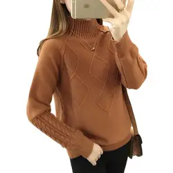 Осень зима свитер для женщин Новинка 2019 года с длинным рукавом повседневное джемпер и пуловер, вязаные свитера женский тянуть роковой 724