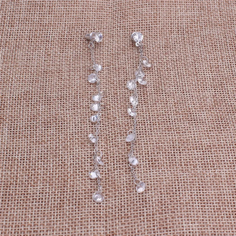 long fashion AAA cubic zircon  tassel earrings  (6)