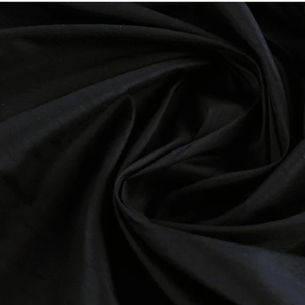 

50%polyster 50% silk fabric DUPIONI for dress pillow bedding,color:black,width:114cm,thickness:17mm,length:453cm,#a9