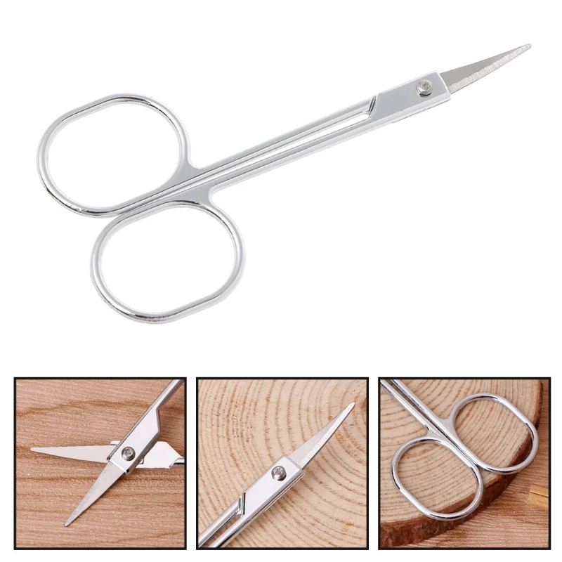 

Stainless Steel Small Eyebrow Nose Hair Scissors Cut Manicure Facial Trimming