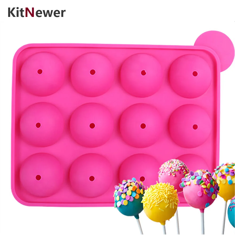 food grade DIY 12 round Lollipop Mold Pastry Truffle Mold Christmas