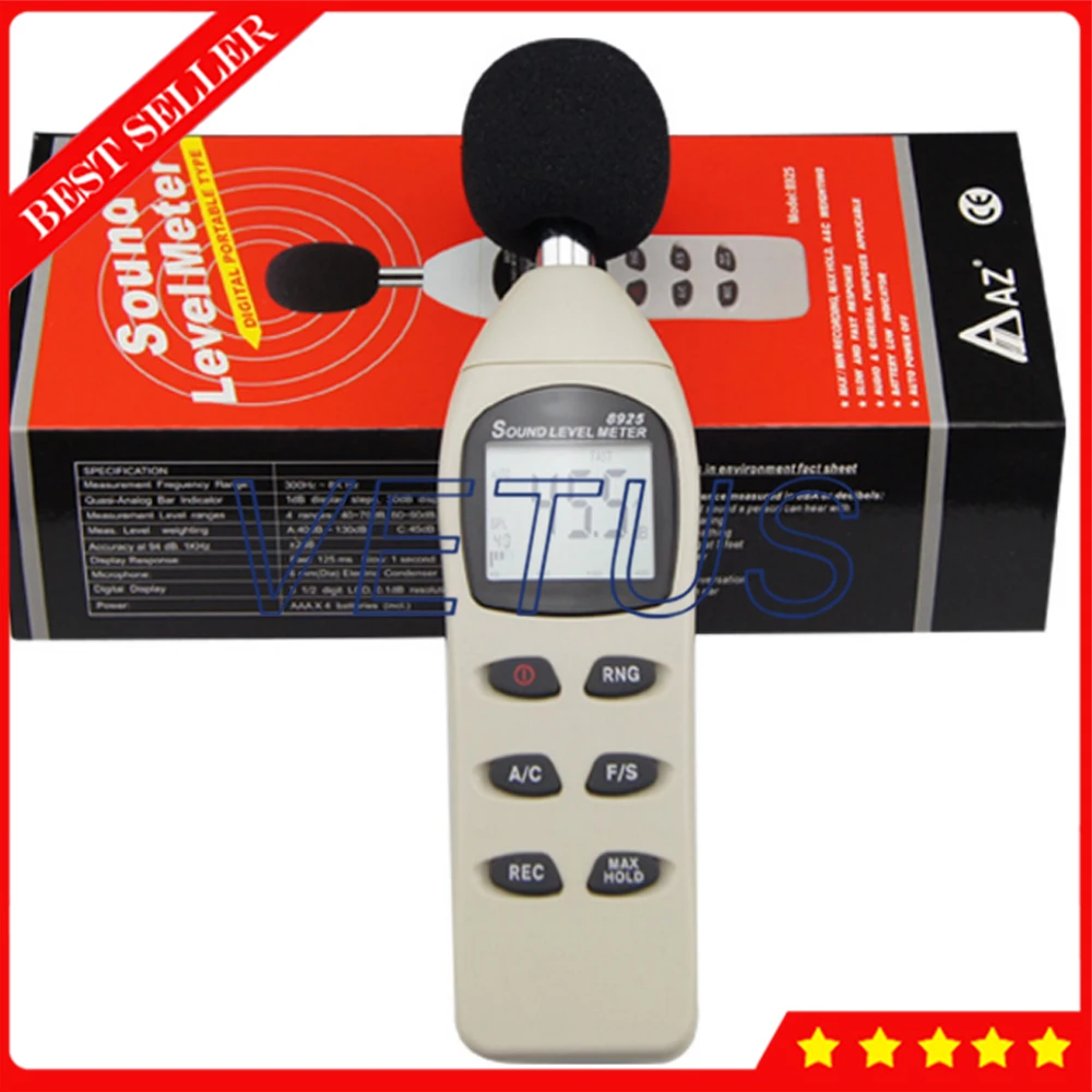 

AZ8925 LCD Digital Sound Level Meter Noise Detector Decibel with Measurement Range 40 to 130dB Sound Decibel Meter