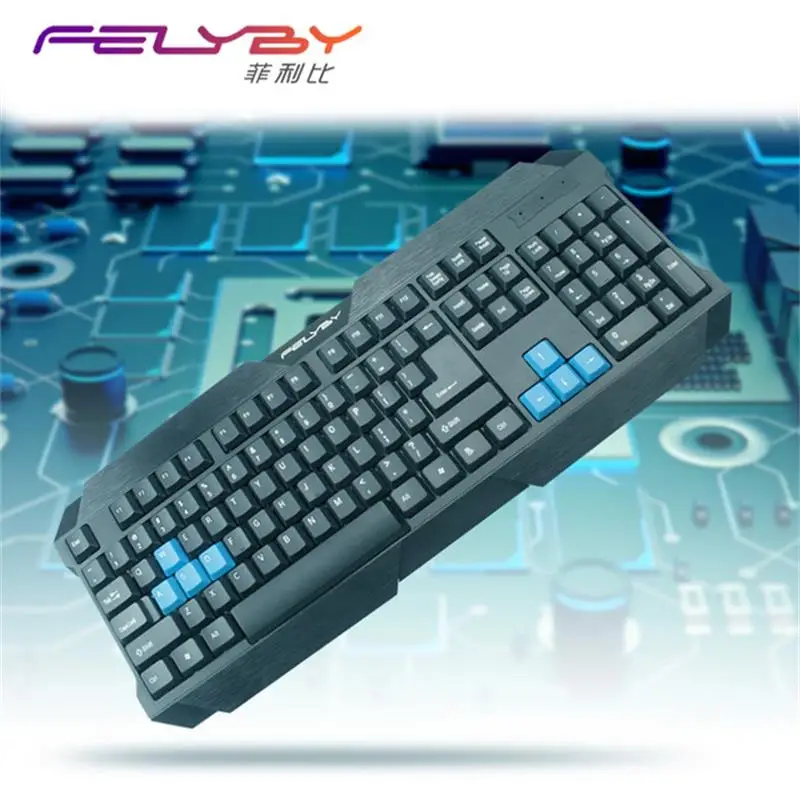 

FELYBY Q19 wired Keyboard robot feel for the game office ultimate touch keyboard multiple waterproof imitation ergonomic keyboar